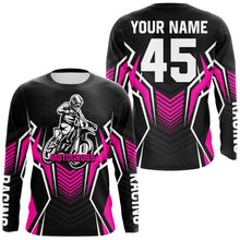 Load image into Gallery viewer, Pink Motocross Jersey Men Women Kid Upf30+ Custom Dirt Bike Shirt Off-Road Jersey Boys Girls PDT668