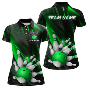 Eagle Bowling Polo Shirts For Men & Women Custom Team Bowling Jersey Uniform Bowler Gift | Green BDT524