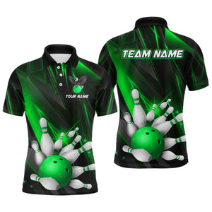 Eagle Bowling Polo Shirts For Men & Women Custom Team Bowling Jersey Uniform Bowler Gift | Green BDT524