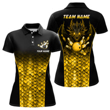 Load image into Gallery viewer, Custom Gold Dragon Bowling Polo Shirts For Men And Women Bowling Team Jersey BDT508