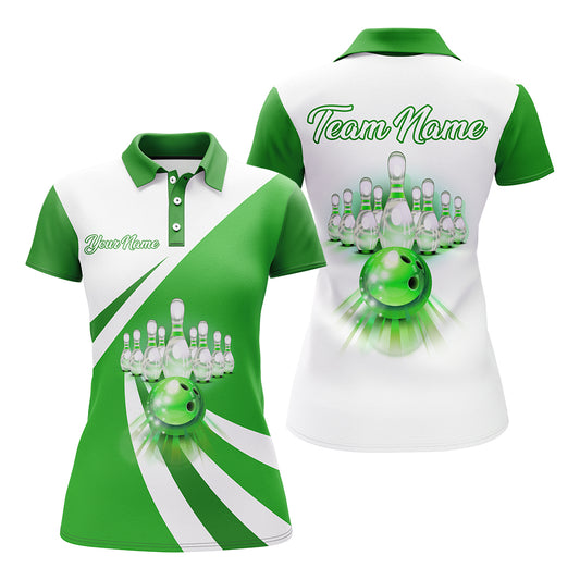 Bowling Polo Shirt For Women Custom 3D Bowling Jersey Ladies Bowling Team League Shirt BDT135