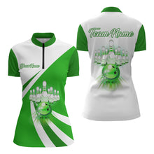 Load image into Gallery viewer, Bowling Quarter-Zip Shirt Women Custom Bowling Jersey Team BDT137