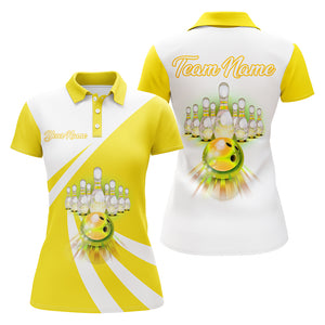 Bowling Polo Shirt For Women Custom 3D Bowling Jersey Ladies Bowling Team League Shirt BDT135