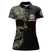 Load image into Gallery viewer, Camo Bowling Shirt Custom Skull Bowling Jersey Women Bowling Polo Shirt For Team BDT284