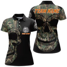 Load image into Gallery viewer, Camo Bowling Shirt Custom Skull Bowling Jersey Women Bowling Polo Shirt For Team BDT284