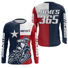 Load image into Gallery viewer, Texas Flag Motocross Jersey Kid Men Women UPF30+ Custom Dirt Bike Off-Road Shirt Motorcycle Jersey PDT779