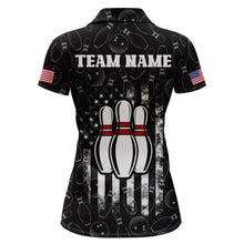 Load image into Gallery viewer, American Bowling Jersey Women Patriotic Bowling Team Shirt Custom Bowling Polo Shirt BDT358