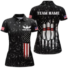 Load image into Gallery viewer, American Bowling Jersey Women Patriotic Bowling Team Shirt Custom Bowling Polo Shirt BDT358