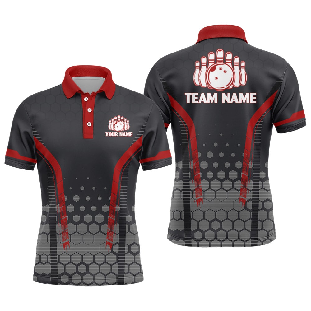 Personalized Bowling Polo Shirts Men Custom Bowling Jersey Team Bowlers BDT269