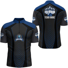 Load image into Gallery viewer, Bowling Quarter-Zip Shirt For Men Custom Name Bowling Jersey Bowling Team Shirt BDT266