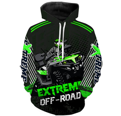 Green ATV Motocross Hooded Jersey Men Women Custom Quad Bike Hoodie For Adult Off-Road PDT904