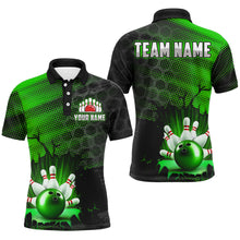 Load image into Gallery viewer, Custom Green Bowling Shirts For Men &amp; Women Bowling Team League Jersey Unisex Polo BDT533