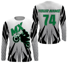 Load image into Gallery viewer, Kid Men Women MX Jersey Custom UPF30+ White Dirt Bike Off-Road Jersey Motocross Shirt Motorcycle PDT656