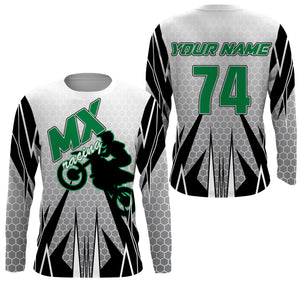 Kid Men Women MX Jersey Custom UPF30+ White Dirt Bike Off-Road Jersey Motocross Shirt Motorcycle PDT656