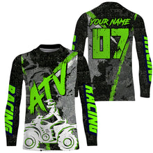 Load image into Gallery viewer, Green ATV Motocross Jersey Personalized UPF30+ Kid Men Women Quad Bike Shirt ATV MX Off-Road PDT740