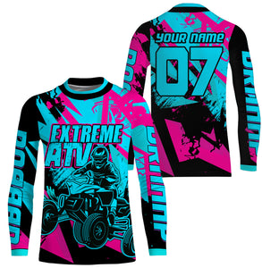 Kid Women Men Quad Racing Jersey UPF30+ Custom ATV Motocross Off-road Shirt ATV MX PDT838