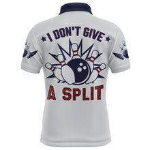 Load image into Gallery viewer, I Don&#39;t Give A Split Bowling Polo Shirt Men Custom American Bowling Jersey BDT276