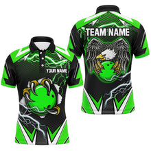 Load image into Gallery viewer, Custom Eagle Bowling Shirts for Men &amp; Women Polo Bowling Team Jerseys Green BDT468