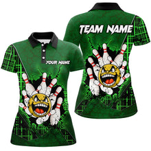 Load image into Gallery viewer, Funny Green Bowling Polo Shirts Men Women Custom Bowling Team Jersey Unisex Bowler Gift BDT489