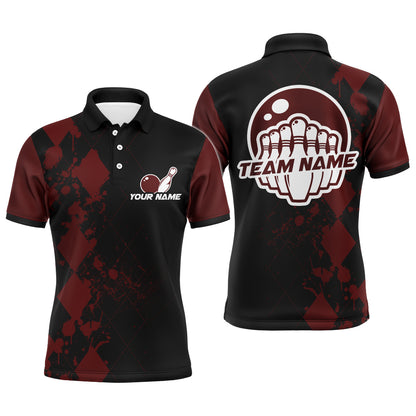 Custom Bowling Shirts For Men Bowling Team League Jersey Bowling Polo Shirts BDT216