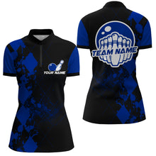 Load image into Gallery viewer, Bowling Quarter-Zip Shirts Women Bowling Team League Jersey Custom Bowling Shirt BDT219