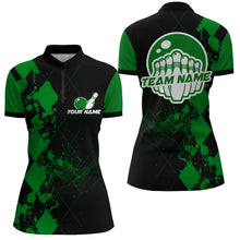 Load image into Gallery viewer, Bowling Quarter-Zip Shirts Women Bowling Team League Jersey Custom Bowling Shirt BDT219