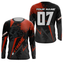 Load image into Gallery viewer, Dirt Bike Jersey Men Kid Women UPF30+ Custom Red MX Riding Shirt Extreme Motocross Off-Road PDT604