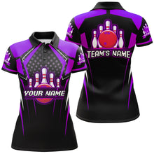 Load image into Gallery viewer, Personalized Bowling Jersey For Women Bowling Polo Shirt For Team Strike BDT271