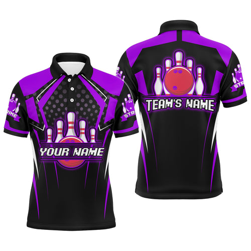 Personalized Bowling Jersey For Men Bowling Polo Shirt For Team Strike BDT271