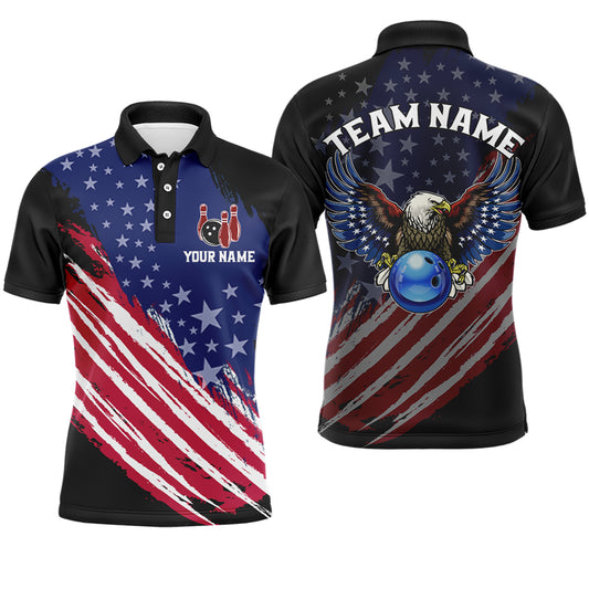 American Bowling Shirt Men & Women Eagle Bowling Jersey Custom Team Bowling Shirts Polo BDT587