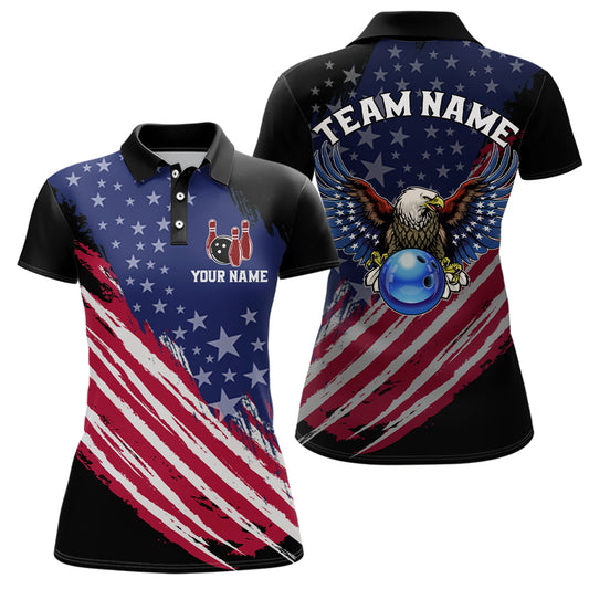 American Bowling Shirt Men & Women Eagle Bowling Jersey Custom Team Bowling Shirts Polo BDT587
