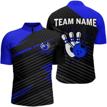 Load image into Gallery viewer, Personalized Bowling Jersey Men Custom Bowling Shirt Team Bowling Quarter-Zip Shirts BDT343