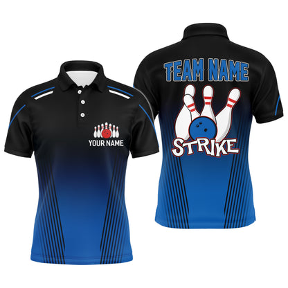 Strike Bowling Shirts For Men Custom Bowling Polo Shirts Team League Bowling Jerseys BDT346