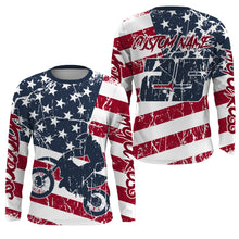 Load image into Gallery viewer, Personalized Motocross Jersey Kid Men UPF30+ American Flag Dirt Bike Shirt MX Off-Road Motorcycle PDT621