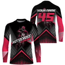 Load image into Gallery viewer, Custom Motocross Riding Jersey Men Women Kid Upf30+ Pink MX Dirt Bike Shirt Off-Road Jersey PDT673