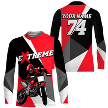 Load image into Gallery viewer, Kid Men Women Dirt Bike Jersey Red Upf30+ Custom Motocross Shirt Motorcycle Racing PDT676