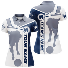 Load image into Gallery viewer, Personalized Navy Bowling Polo Shirt For Women Bowling Jersey Team League Bowlers BDT281