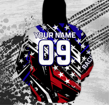Load image into Gallery viewer, American Flag Quad Bike Hoodie For Adult ATV Motocross Hooded Jersey Patriotic Off-Road PDT908