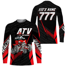 Load image into Gallery viewer, ATV Motocross Jersey Adult Youth UPF30+ Custom Quad Bike Off-Road Jersey Red ATV MX Racing Shirt PDT643