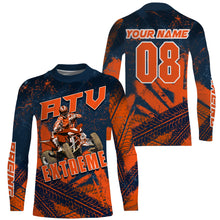 Load image into Gallery viewer, ATV Motocross Jersey Orange UPF30+ Custom Adult Youth Quad Bike Off-Road Jersey MX Riding Shirt PDT647