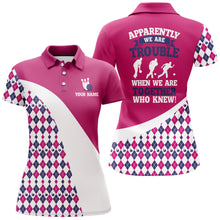 Load image into Gallery viewer, Apparently We Are Trouble When We Are Together Who Knew Bowling Polo Shirt For Women BDT189