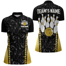 Load image into Gallery viewer, Custom Bowling Jersey For Women Seamless Pattern Bowling Shirt Team Bowling Quarter-Zip Shirt BDT302