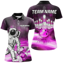 Load image into Gallery viewer, Astronaut Pink Bowling Shirts Men &amp; Women Personalized Bowling Team Jersey Unisex Polo BDT532