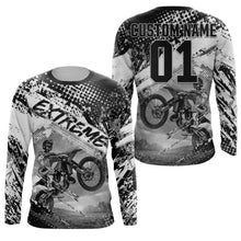 Load image into Gallery viewer, Custom Grey Dirt Bike Jersey UPF30+ Women Kid Men Motocross Off-Road Jersey Extreme MX Shirt PDT662