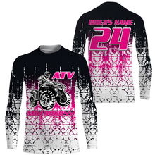 Load image into Gallery viewer, Personalized ATV Motocross Jersey Men Kid UPF30+ Pink Quad Bike Shirt Off-Road ATV MX Racing PDT721