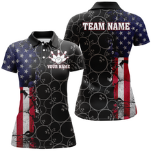 Load image into Gallery viewer, American Flag Bowling Jerseys For Men &amp; Women Custom Bowling Polo &amp; Quarter-Zip Shirt BDT413