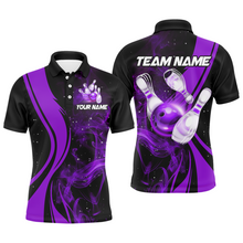 Load image into Gallery viewer, Purple Bowling Shirt Personalized Men &amp; Women Bowling Team Jersey Bowling Polo Shirts BDT570