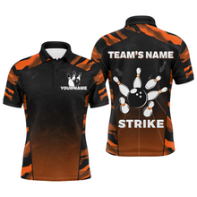 Load image into Gallery viewer, Camo Bowling Shirt Men Custom Bowling Polo Shirt Strike Bowling Team Jersey BDT328