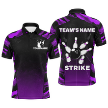 Load image into Gallery viewer, Camo Bowling Shirt Men Custom Bowling Polo Shirt Strike Bowling Team Jersey BDT328