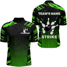 Load image into Gallery viewer, Camo Bowling Shirt Men Custom Bowling Quarter-Zip Shirt Strike Bowling Team Jersey BDT328